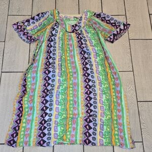 Phases Multicolor Boho Cotton Dress‎ – Size L Wd915